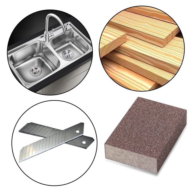 Sunxeke 6 Pack Sanding Sponge,Drywall Sanding Blocks 6 Grits Per Pack (60/80/120/180/220),Washable and Reusable Sandpaper Block for Wood Furniture,Wall,Pot,Sheetrock,Metal and Brush Sanding - Image 4